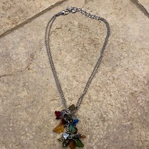 Brighton Venetian leaf  charm necklace, fall leaves. multicolored charms